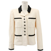 1996 Two-Tone CC Mark Button Jacket #38 Ivory