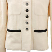 1996 Two-Tone CC Mark Button Jacket #38 Ivory