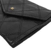 Bicolore Stitch Coin Case, Black, circa 1990