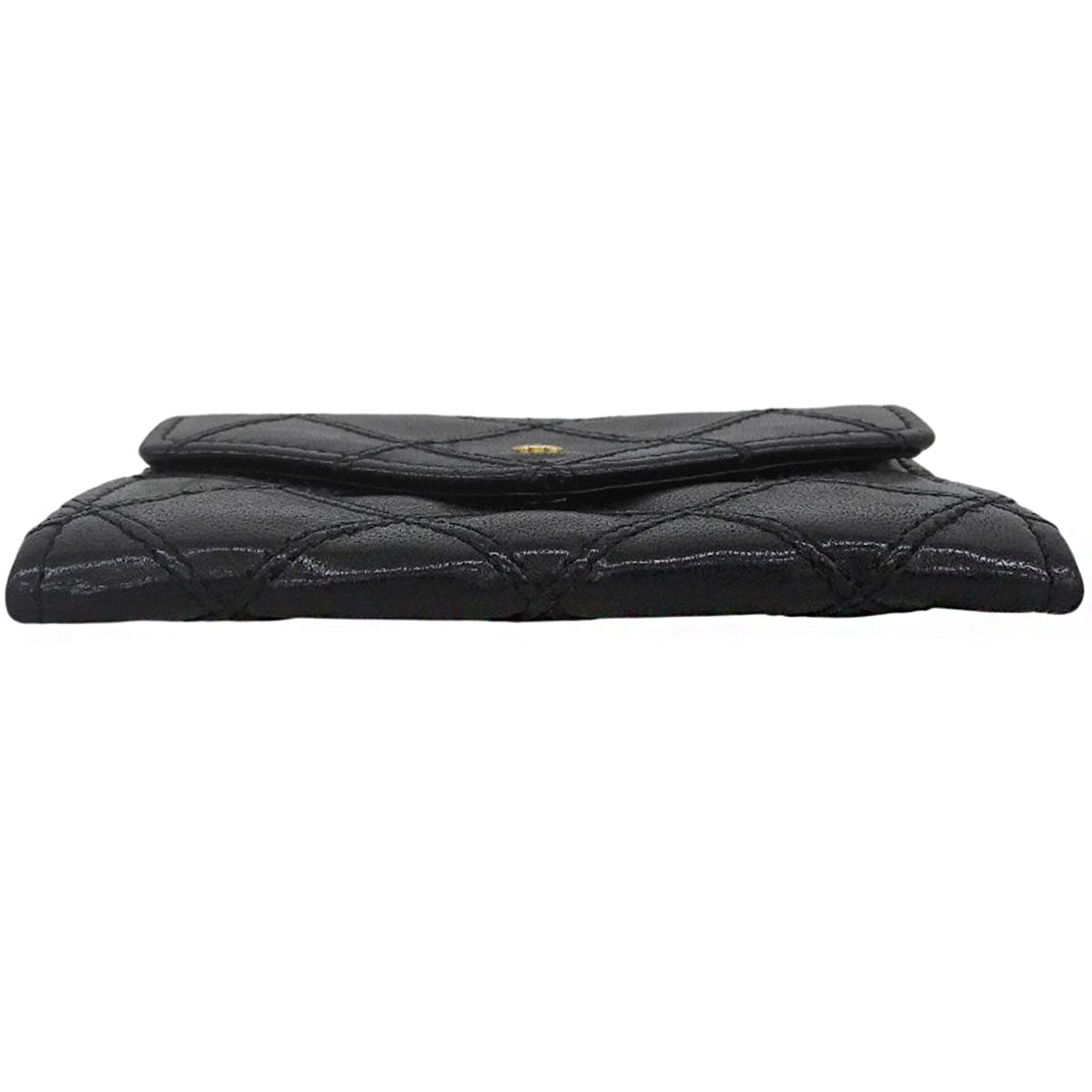 Bicolore Stitch Coin Case, Black, circa 1990