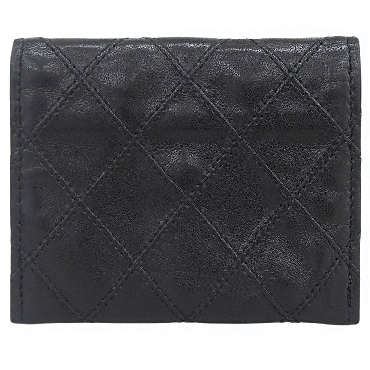 Bicolore Stitch Coin Case, Black, circa 1990