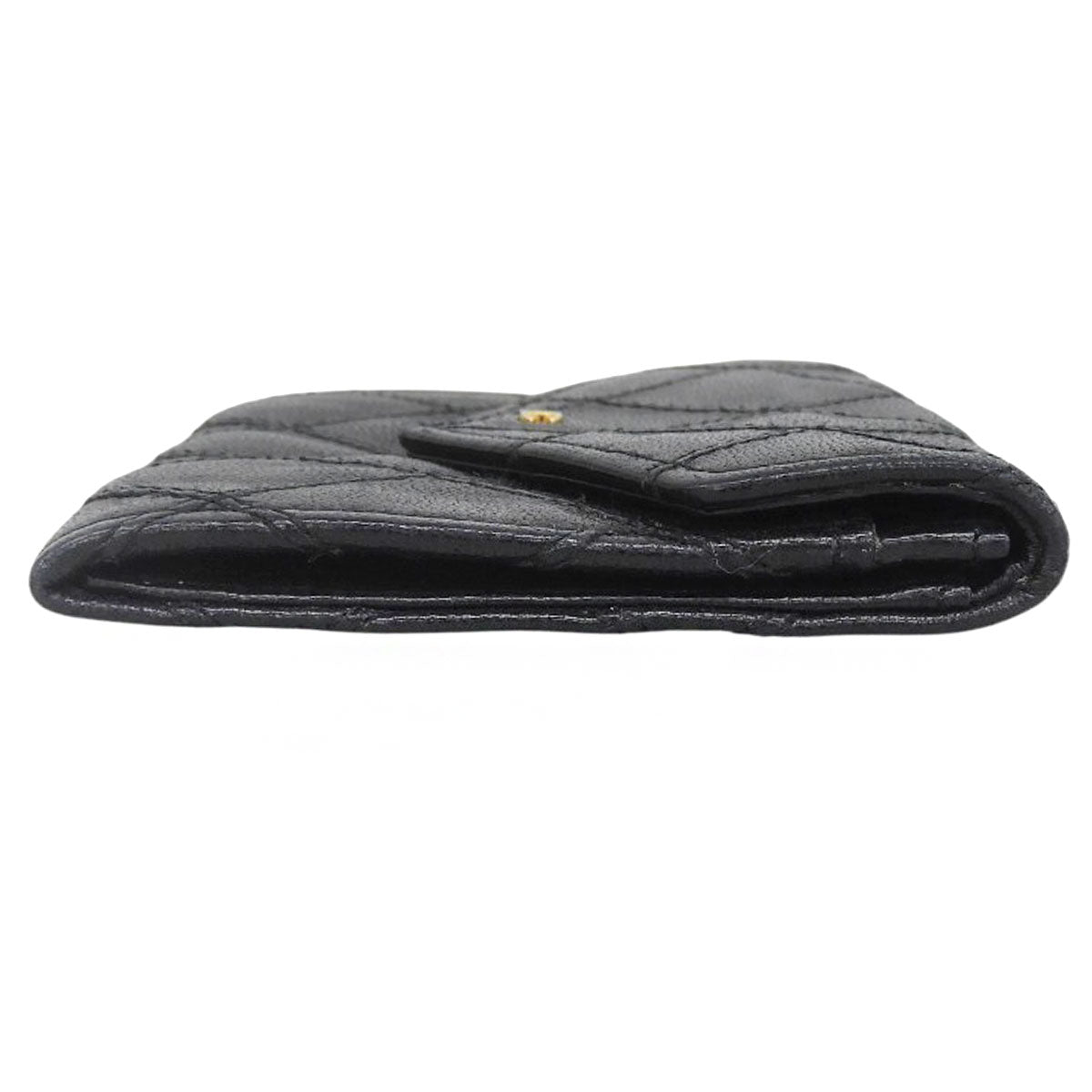 Bicolore Stitch Coin Case, Black, circa 1990