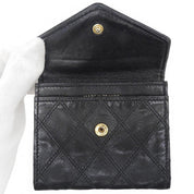Bicolore Stitch Coin Case, Black, circa 1990