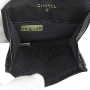Bicolore Stitch Coin Case, Black, circa 1990