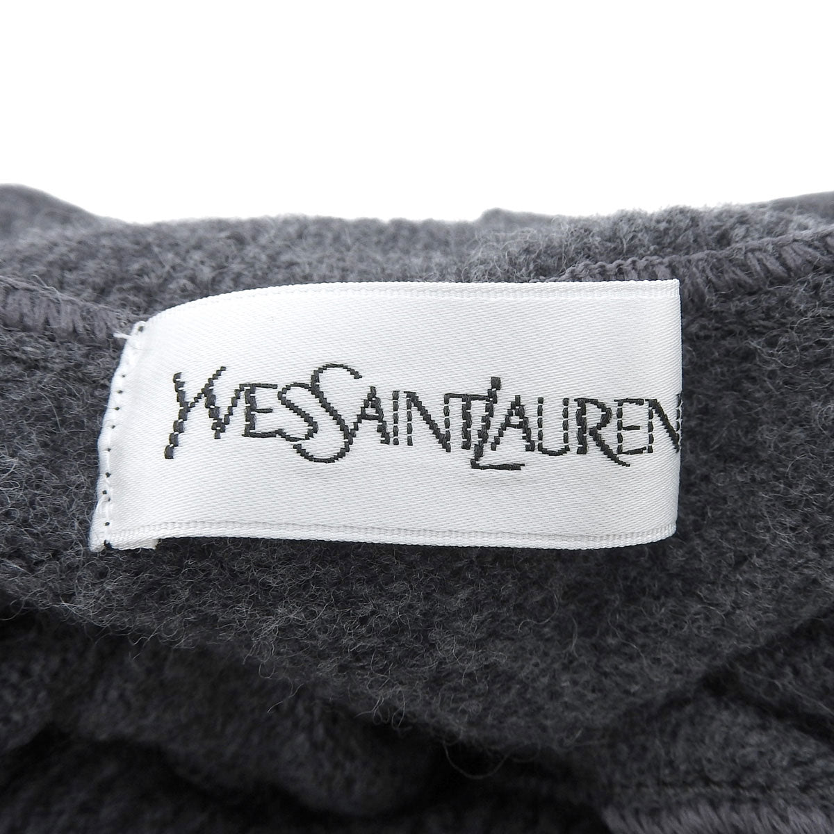 Logo Embroidered High Neck Sweater #M Gray