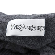 Logo Embroidered High Neck Sweater #M Gray