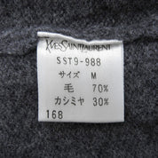 Logo Embroidered High Neck Sweater #M Gray
