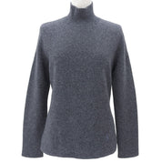 Logo Embroidered High Neck Sweater #M Gray