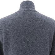 Logo Embroidered High Neck Sweater #M Gray