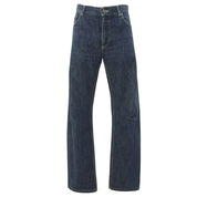 2005 Denim Logo Button Low-Rise Straight Jeans #42 Indigo