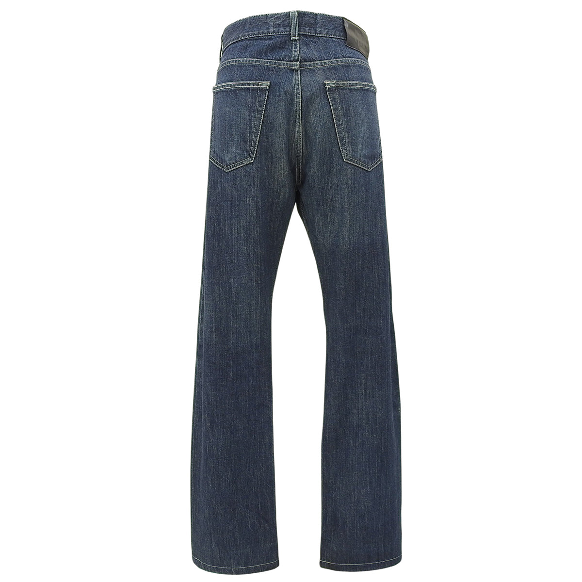 2005 Denim Logo Button Low-Rise Straight Jeans #42 Indigo