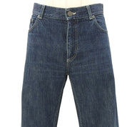 2005 Denim Logo Button Low-Rise Straight Jeans #42 Indigo