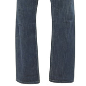 2005 Denim Logo Button Low-Rise Straight Jeans #42 Indigo