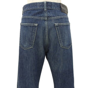 2005 Denim Logo Button Low-Rise Straight Jeans #42 Indigo