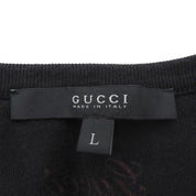 Logo Button Short Sleeve Shirt #L Black