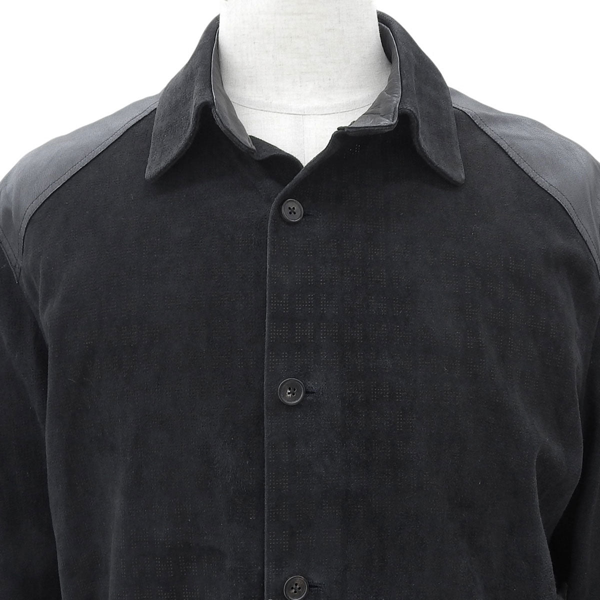 Suede Punching Jacket #52 Black