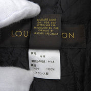 Faux Leather Combination Logo Button Coat #36 Brown