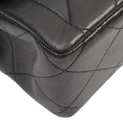 Circa 1995 Matelassé Stitched CC Turn-Lock Chain Handbag Mini Black