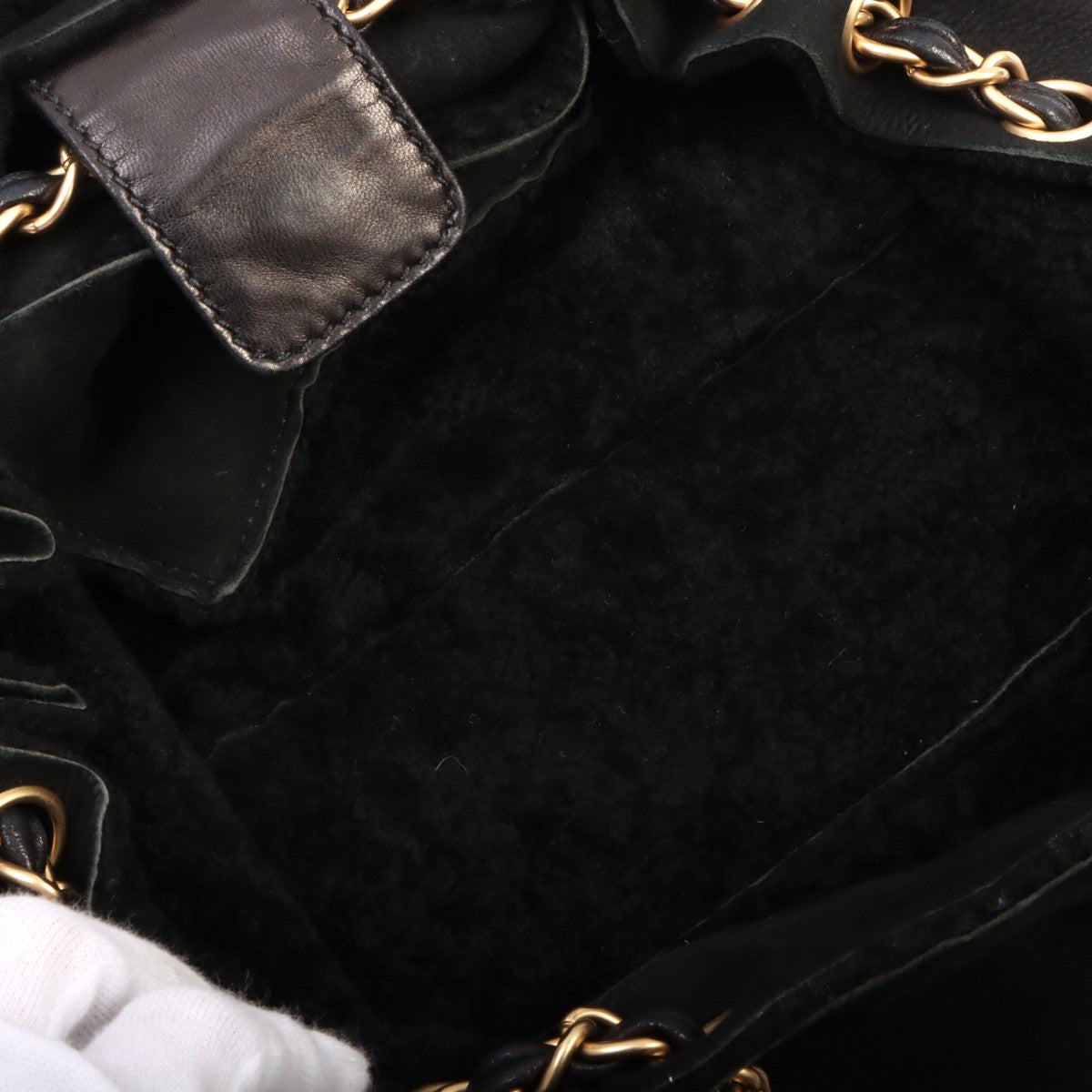 Circa 2001 Mouton CC Mark Chain Shoulder Bag Black