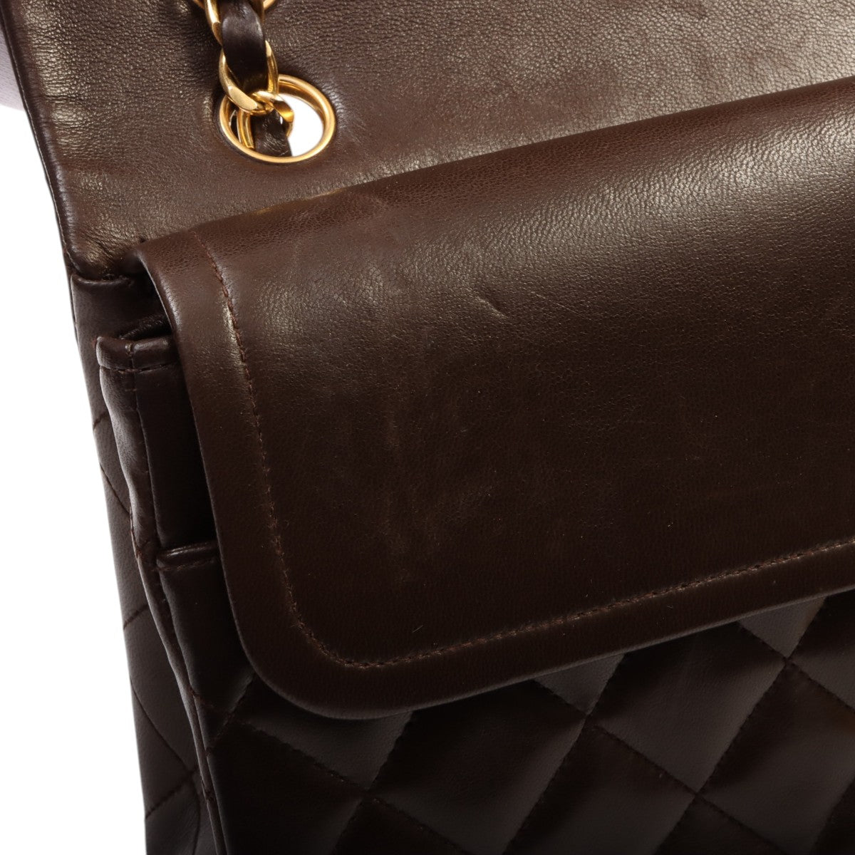Classic Flap Chain Bag 25cm (circa 1985-1990), Brown