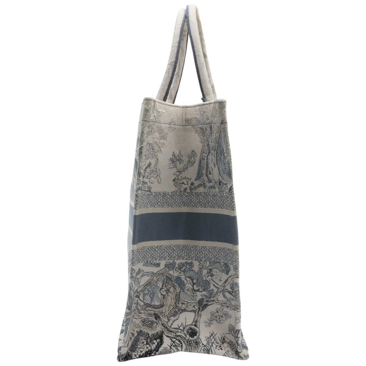Toile de Jouy Book Tote Large Light Blue/White
