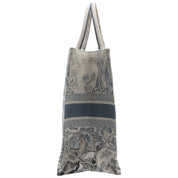 Toile de Jouy Book Tote Large Light Blue/White