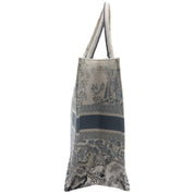 Toile de Jouy Book Tote Large Light Blue/White