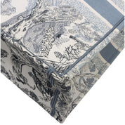 Toile de Jouy Book Tote Large Light Blue/White
