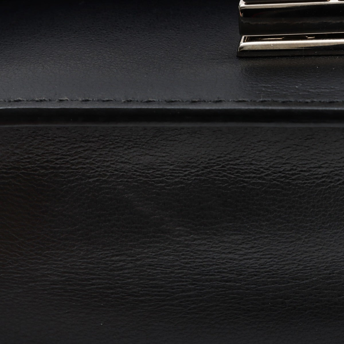 Studded Logo Plate Shoulder Bag Black/Red
