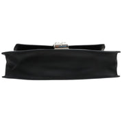 Studded Logo Plate Shoulder Bag Black/Red