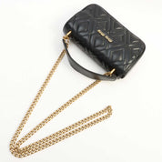 Logo Plate Shoulder Bag Black