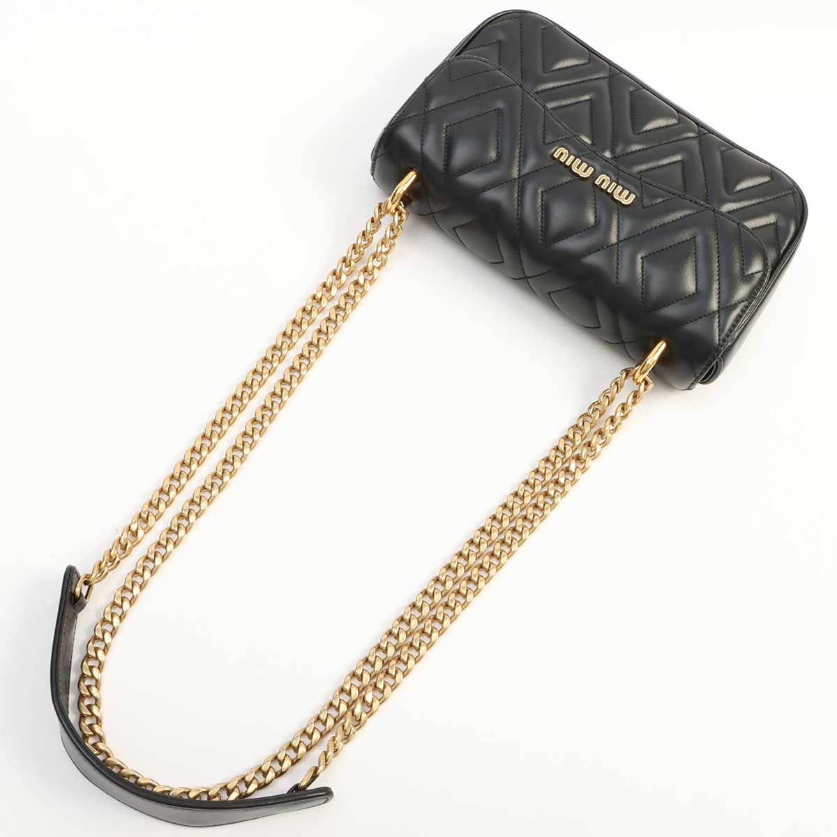 Logo Plate Shoulder Bag Black