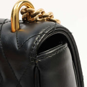 Logo Plate Shoulder Bag Black
