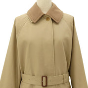Check-lined Balmacaan Coat #7 Beige
