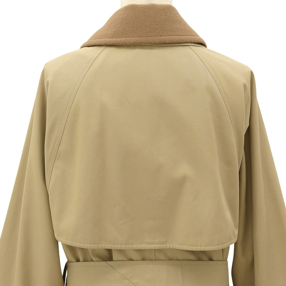 Check-lined Balmacaan Coat #7 Beige