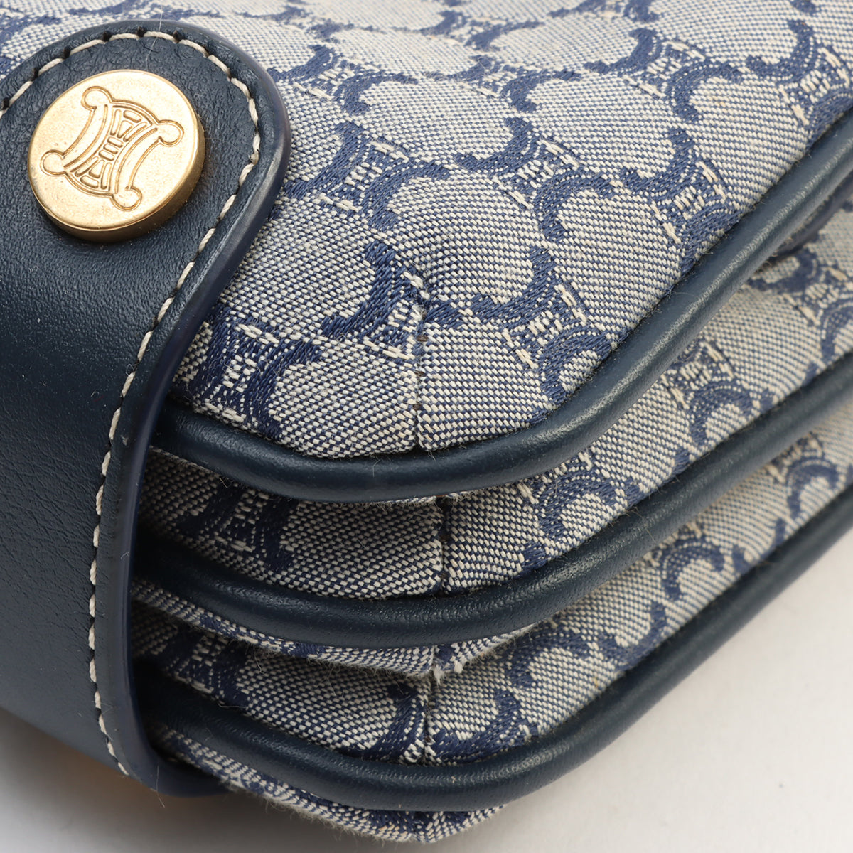 Macadam Pattern Mini Handbag, Navy