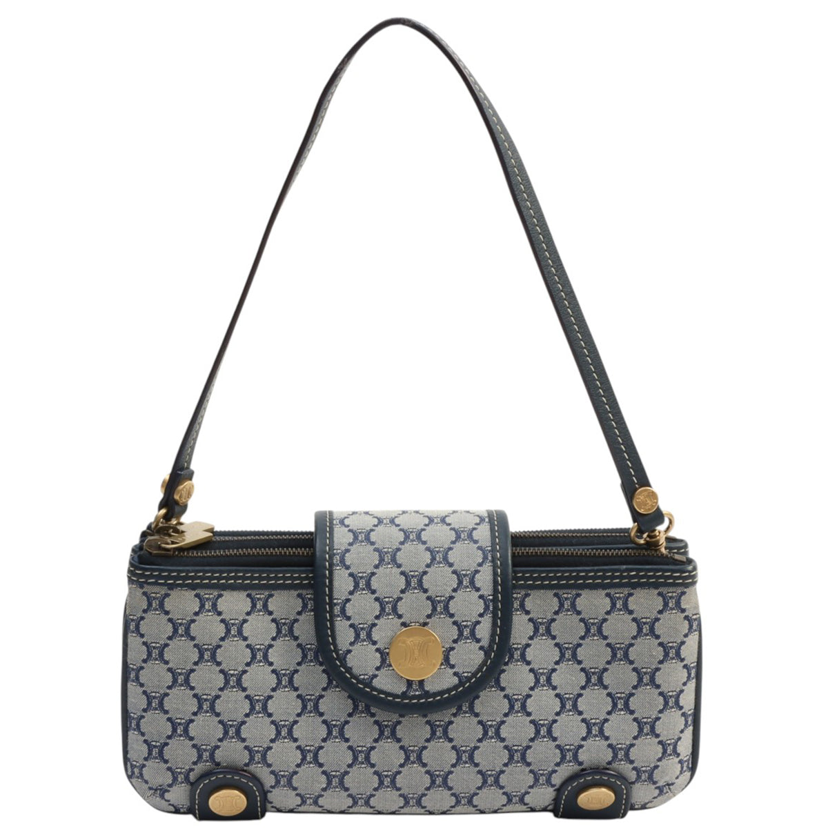 Macadam Pattern Mini Handbag, Navy