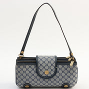 Macadam Pattern Mini Handbag, Navy