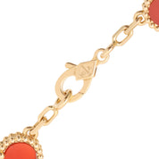 18K Vintage Alhambra Bracelet Yellow Gold/Red