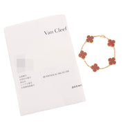18K Vintage Alhambra Bracelet Yellow Gold/Red