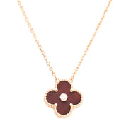 2017 Holiday Limited Edition 18K Bull's-eye Vintage Alhambra Necklace Pink Gold/Brown