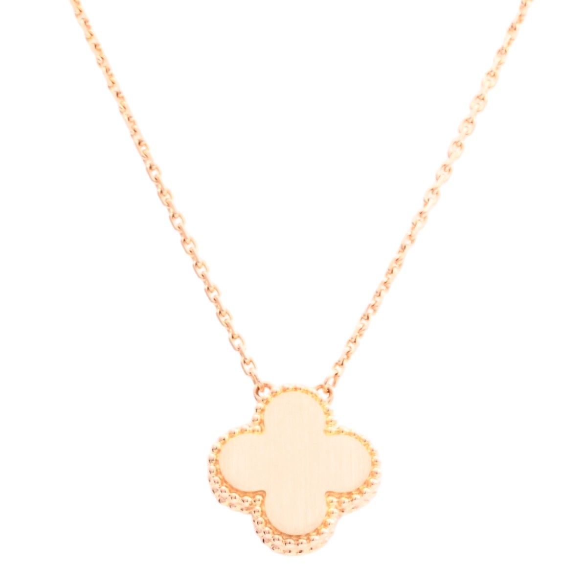 2017 Holiday Limited Edition 18K Bull's-eye Vintage Alhambra Necklace Pink Gold/Brown