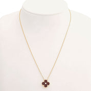 2017 Holiday Limited Edition 18K Bull's-eye Vintage Alhambra Necklace Pink Gold/Brown