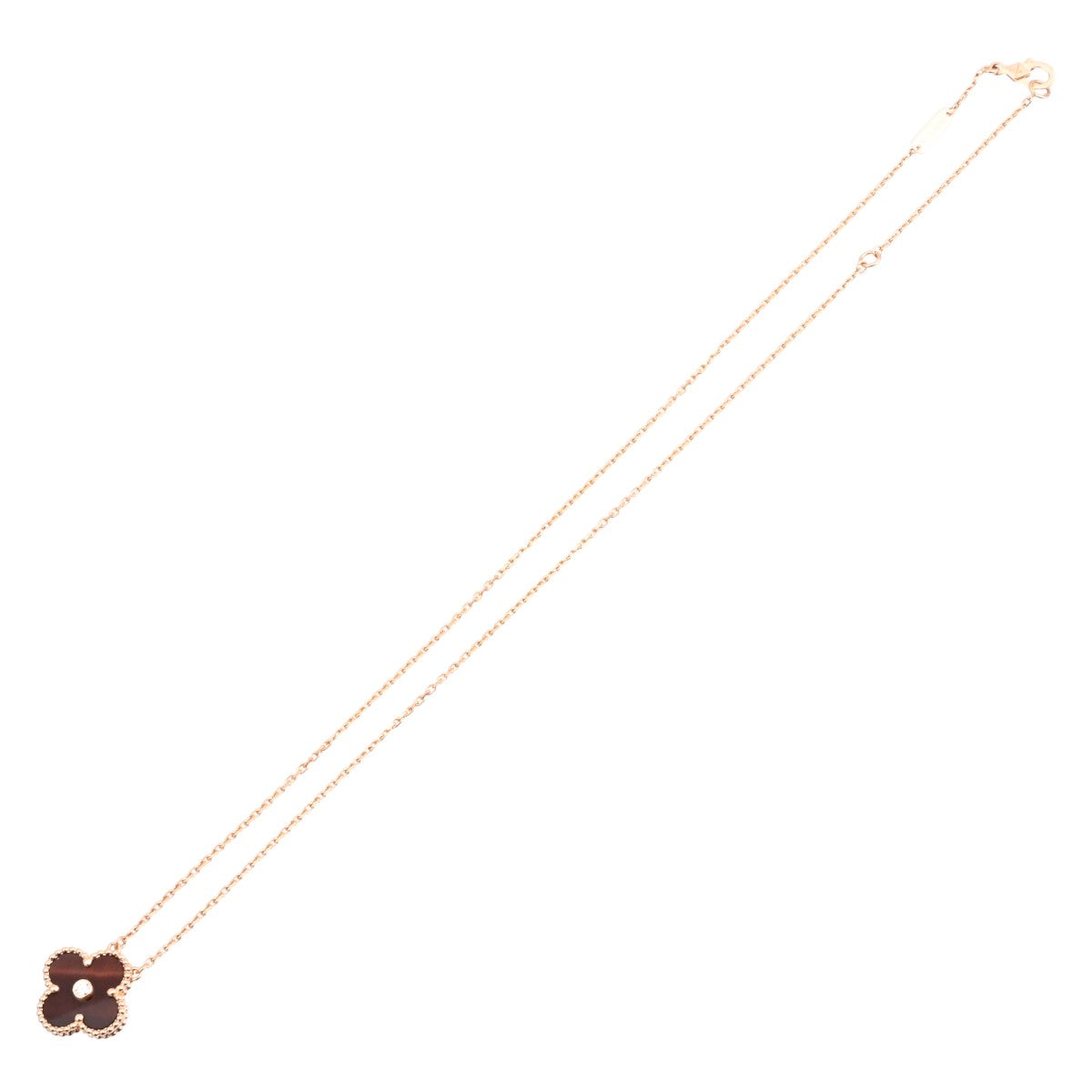 2017 Holiday Limited Edition 18K Bull's-eye Vintage Alhambra Necklace Pink Gold/Brown