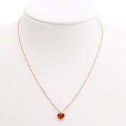 18K Sweet Alhambra Heart Necklace Yellow Gold