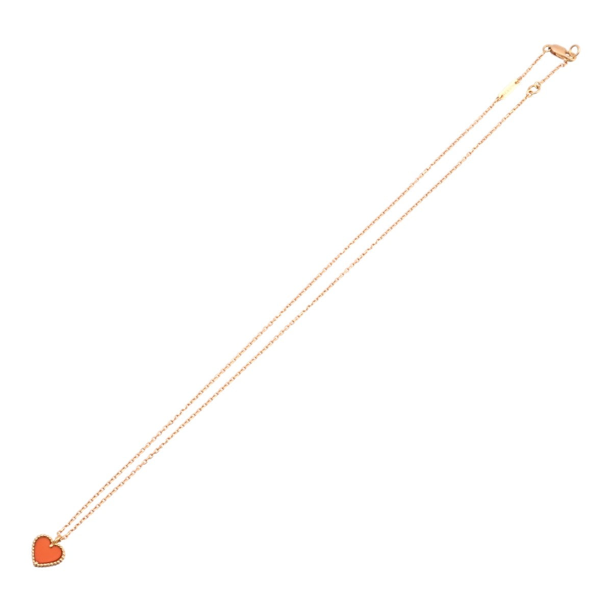 18K Sweet Alhambra Heart Necklace Yellow Gold