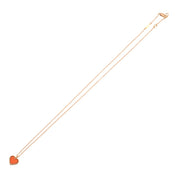 18K Sweet Alhambra Heart Necklace Yellow Gold