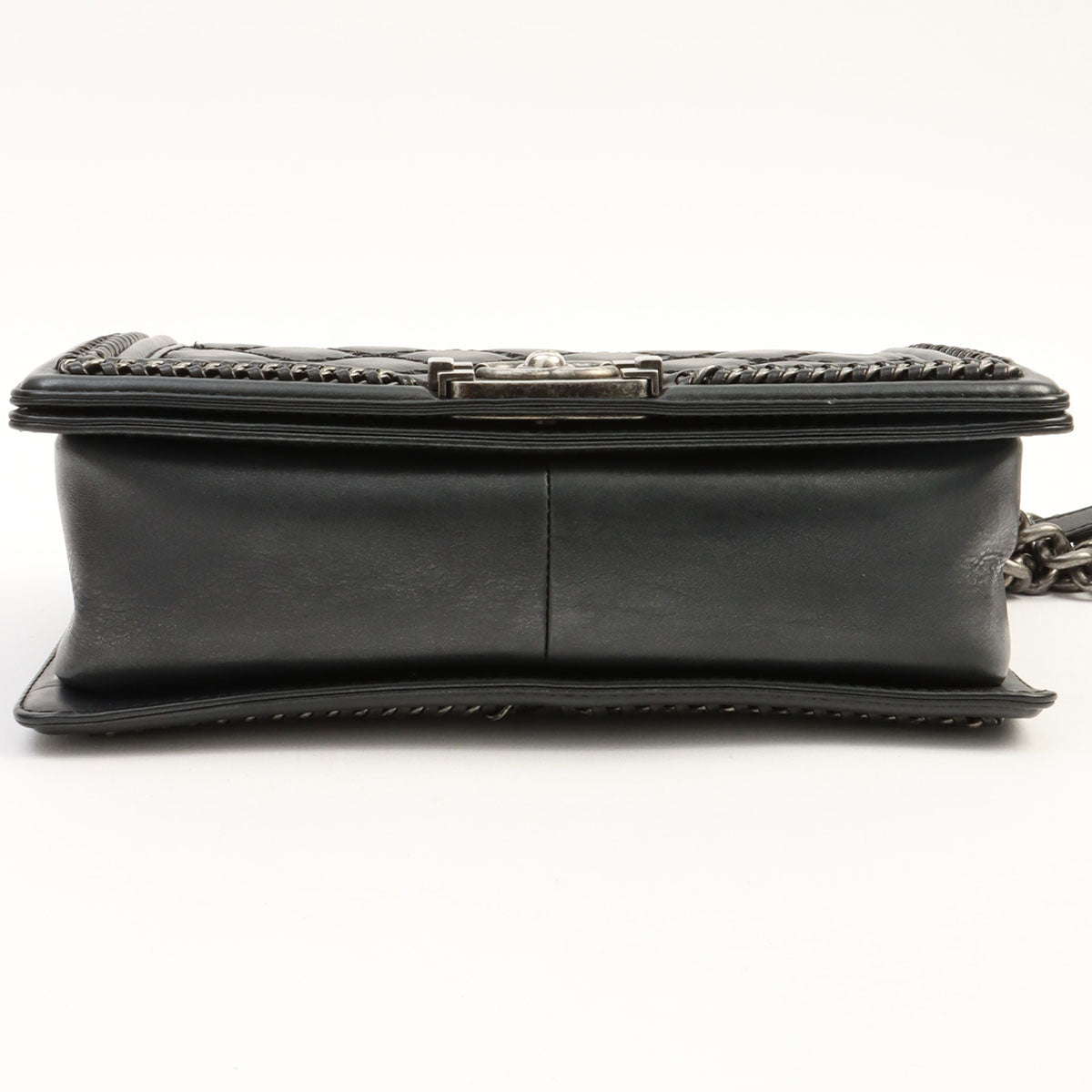 Matelassé Stitch Boy Chanel 2-way Bag, Black, circa 2015