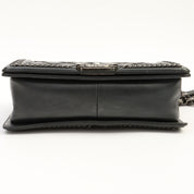 Matelassé Stitch Boy Chanel 2-way Bag, Black, circa 2015