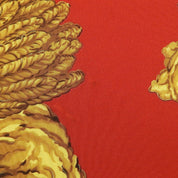 Chain Camellia Pattern Scarf Red
